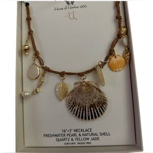 🔥NEW🔥House of Harlow 1960 Gold and Brown Shell Necklace